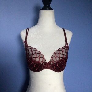 Vintage Pastunette Burgundy Bra